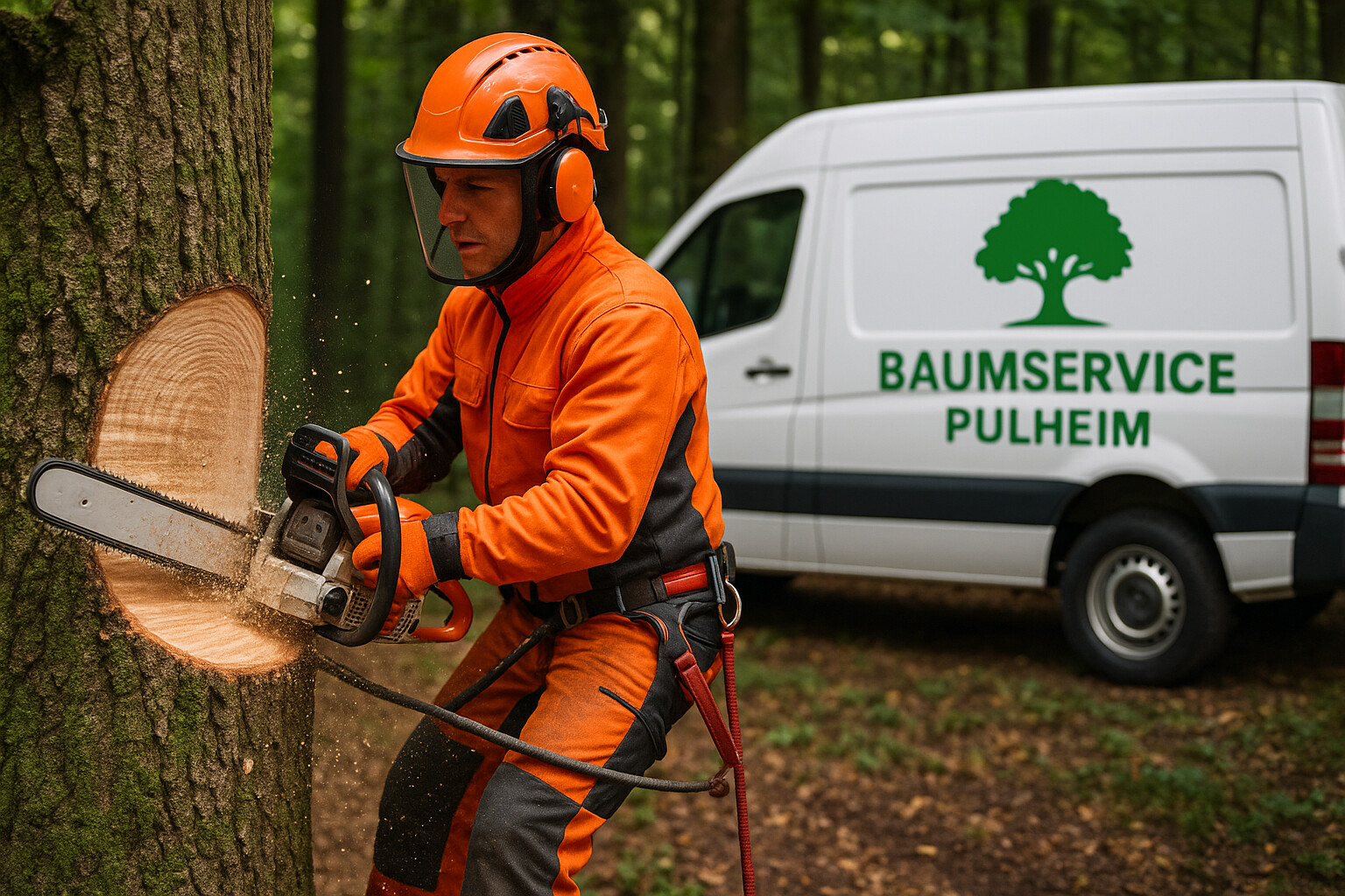 Professionelle Baumfällung in Köln mit Seilklettertechnik